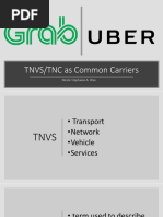 TNVS As Common Carriers