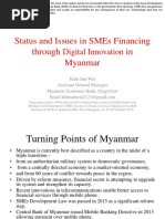 Status and Issues In SMEs Financing through Digital Innovation in Myanmar