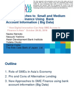 New Approaches to SME Finance Using Bank Account Information (Big Data)