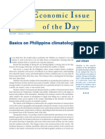 Conomic Ssue of The Ay: Basics On Philippine Climatology