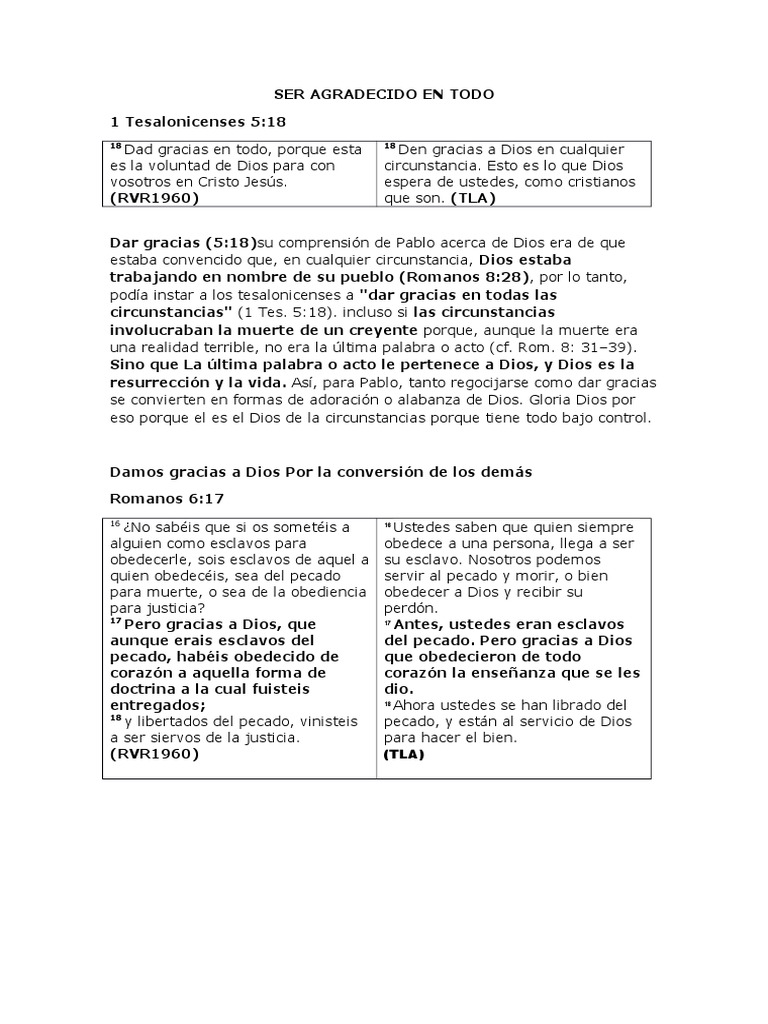 La Importancia de Ser Agradecido | PDF | Pecado | Biblia