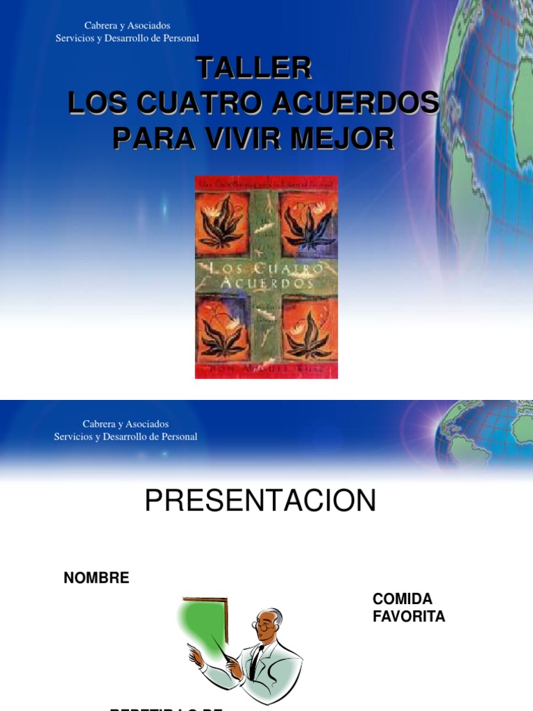 LOS CUATRO ACUERDOS.pptx | Felicidad y autoayuda | Aprendizaje