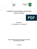 Guidelines For Preparing Graduation Project Report: Prepared By: Dr. Mohammad A. M. Abushariah