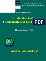 Introduction To The Fundamentals of Epidemiology: Thomas Songer, PHD