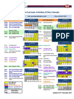 2018-19 CCA Schedule (Calendar) - Updated on 07 November 2018