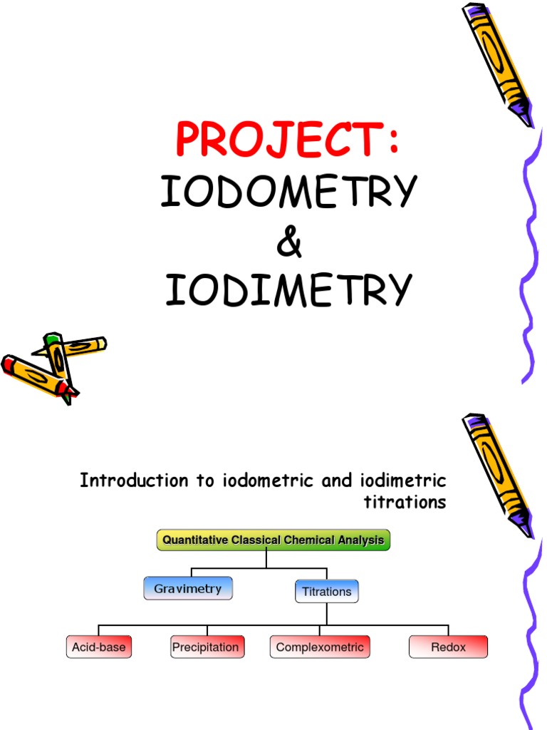 Classification and Applications of Iodometric and Iodimetric Titrations