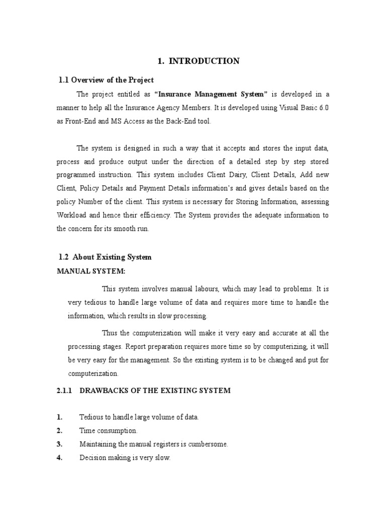 Insurance Management System | PDF | Microsoft Access | Databases