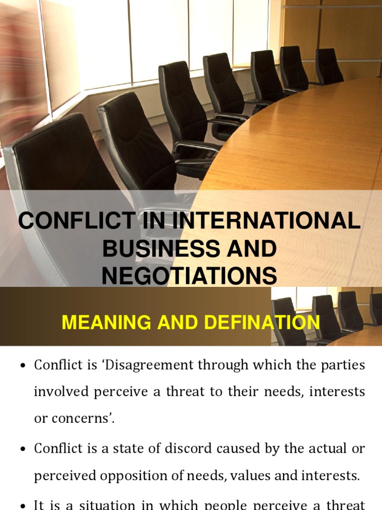 International Business Conflict Management | PDF | Multilateral ...