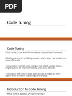 Code Tuning