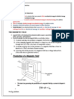 Production of A Magnetic Field: Electrical Machine