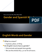 Gender and Spanish Words