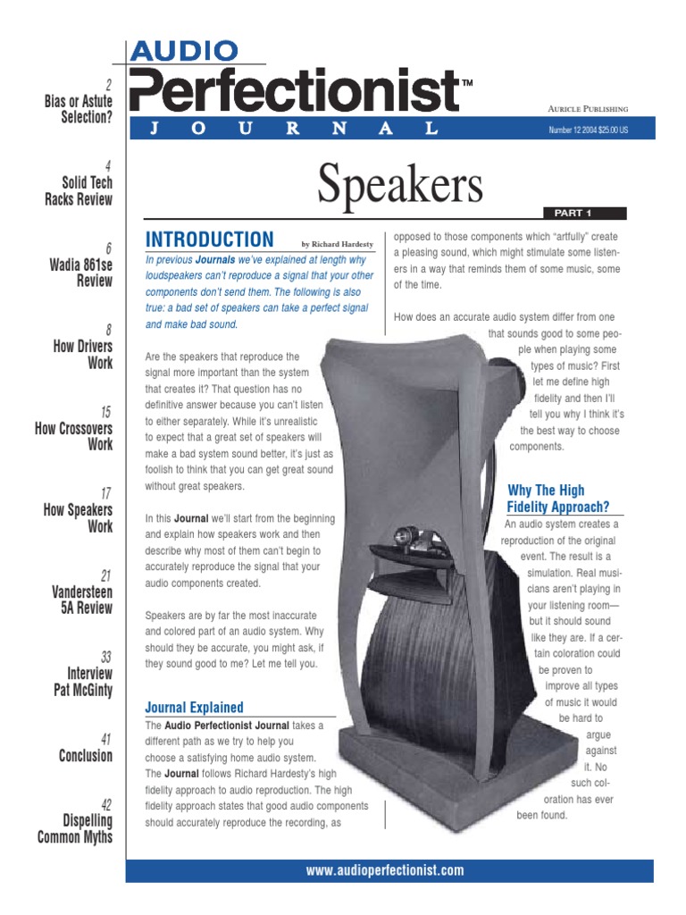 Speakers Bias or Astute Selection? PDF Loudspeaker Compact Disc
