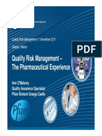 Quality Risk Management - The Pharmaceutical Experience PDF