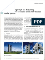 Base-isolated super high-rise RC building composed of three connected towers with vibration control system