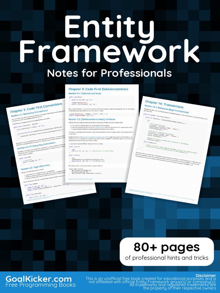 Entity Framework Notes For Professionals | PDF | Entity Framework ...