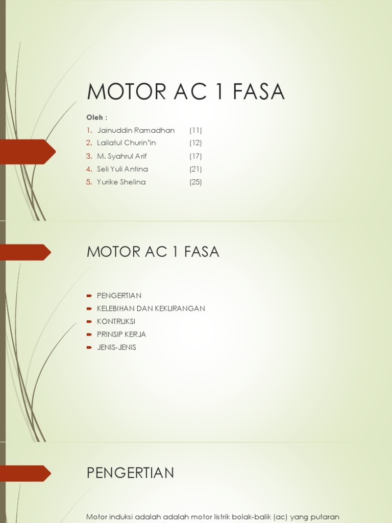 Motor Ac 1 Fasa Autosaved Pdf