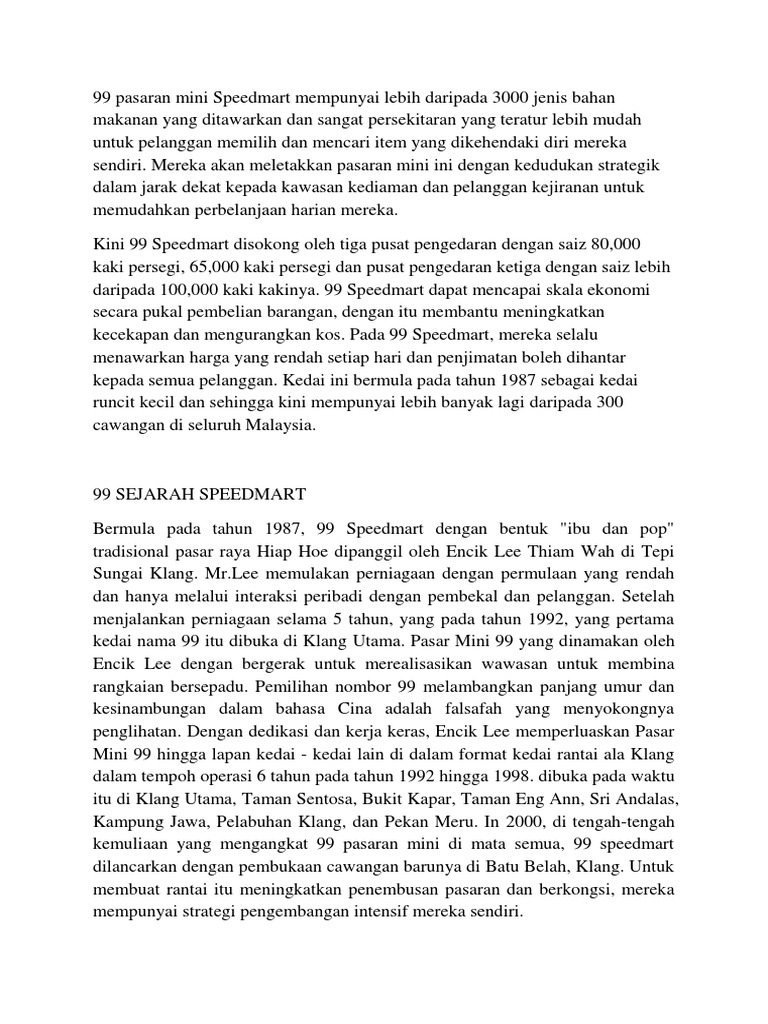 99 Speedmart Pdf