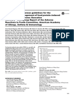 AAAAI April 2017 Guidelines FPIES Diagnosis Management