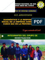 Diagnóstico y La Responsabilidad Social de La Empresa Agrícola ALSUr Cusco SAC en La Provincia de Anta