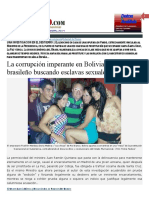 Bolivia: Un Caso de Tráfico Humano Que El Gobierno No Aclaró