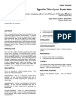 SAE Technical Paper Format