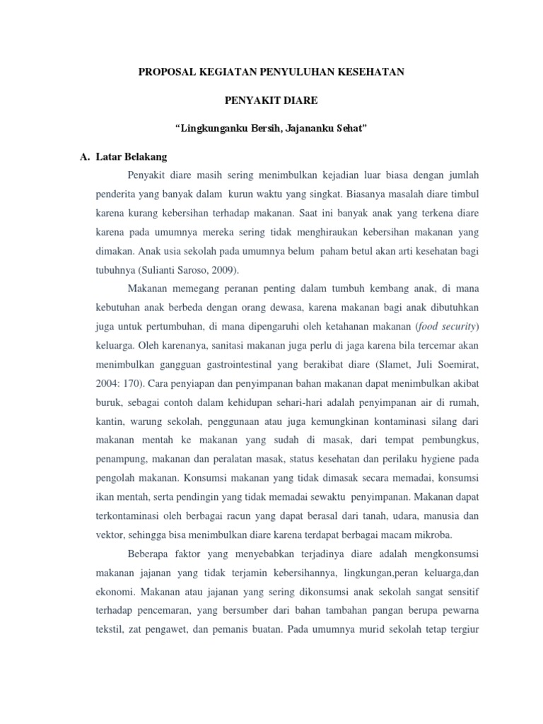 Proposal Penyuluhan Diare