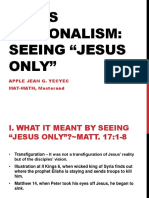 Seeing Jesus Clearly: The Transfiguration and Personalism