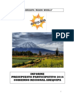 Informe Presupuesto Participativo 2016