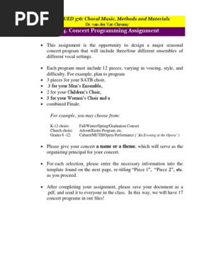 concert program
