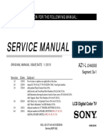 SONY - KDL-32-37-40-46-55EX505 Chassis - AZ1-L - SM PDF