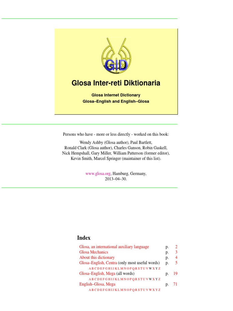 GLOSA | PDF | Linguistics | Cognitive Science