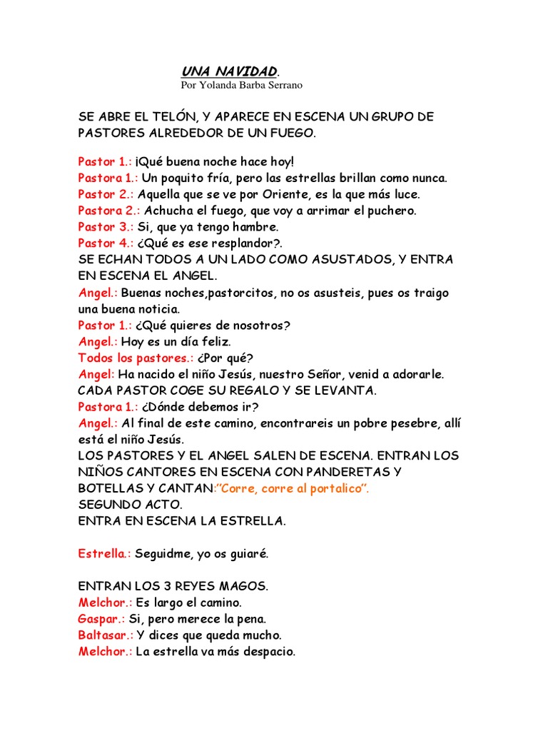 Guion Teatro "Una Navidad" | PDF | María, madre de Jesús