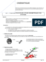 Cinematique. CH 1. - Position D Un Solide. Etude Geometrique D Un Systeme