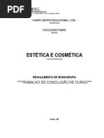 Regulamento Monografia - ESTÉTICA E COSMÉTICA