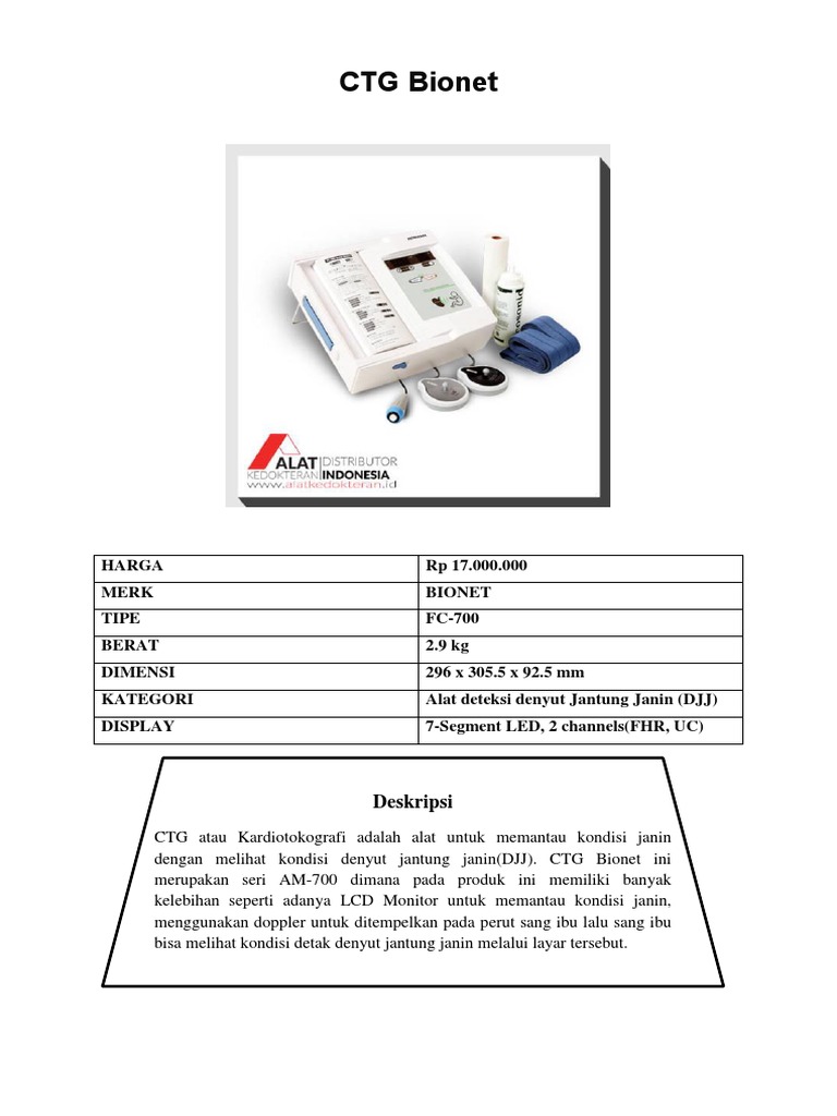 CTG | PDF | Kesehatan Holistik | Teknologi & Rekayasa