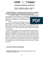 Rescatar La Subjetividad en El Campo de La Educación - Canteros, Jorge