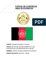 Posicion Oficial de La Republica Islamica de Afganistan