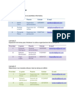 Tablas de Llamadas