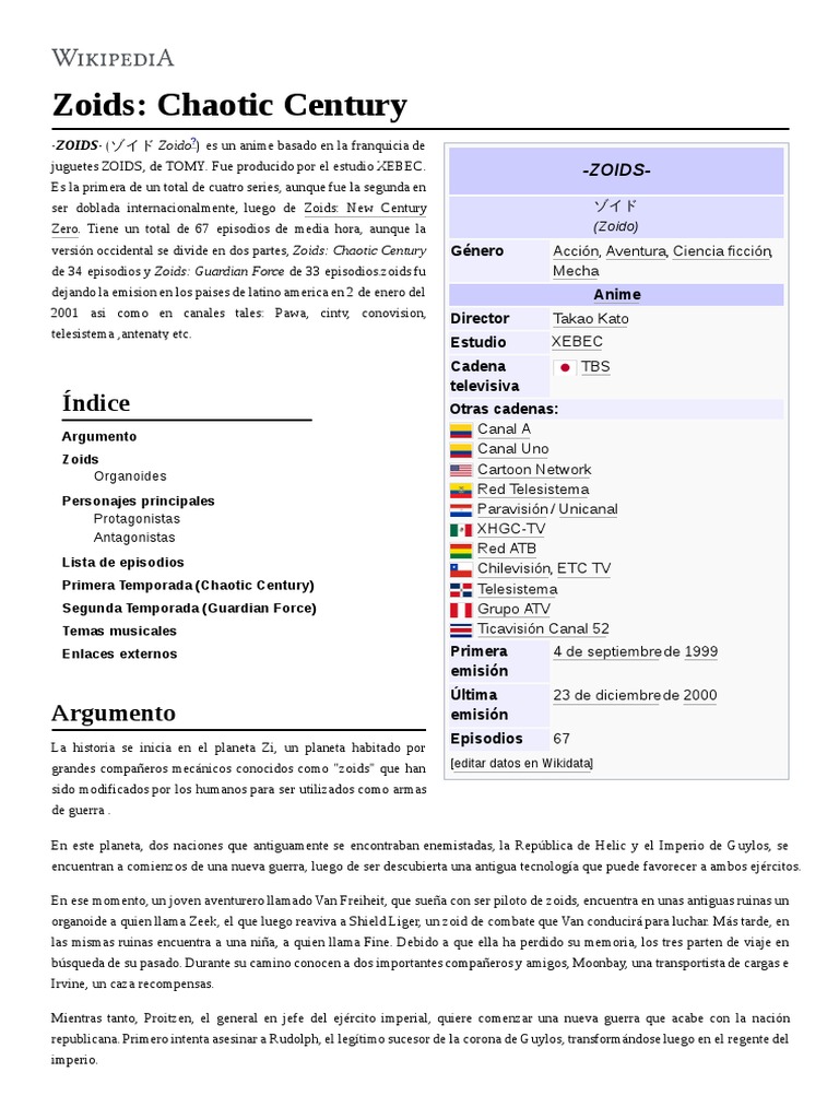 Zoids Chaotic Century
