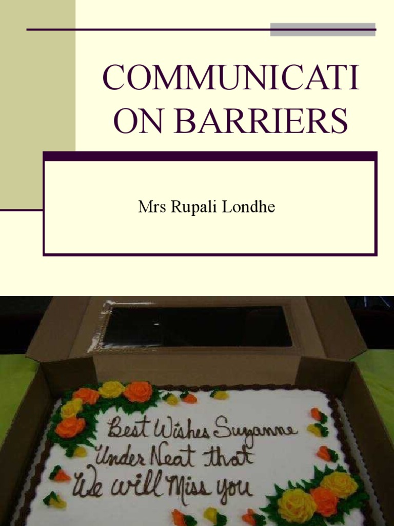 Communication Barriers PDF Communication Interpersonal Communication