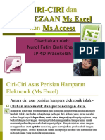 Ciri-Ciri Dan Perbezaan Ms Excel Dan Ms Access