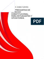 306 Preguntas de Derecho Constitucional para Estudiantes y Opositores