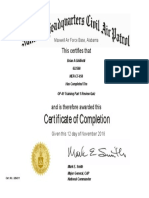 Brian Ghilliotti: Civil Air Patrol: ICUT Training Completion Certifications 