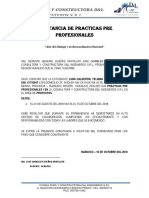 Constancia de Practicas Pre Profesionales