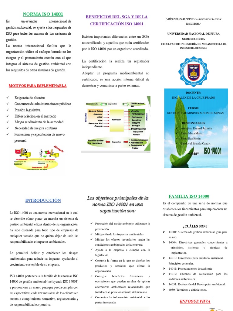 Triptico - Norma Iso 14001 | PDF | Business | Science