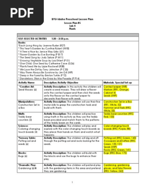 preschool lesson plan 1