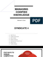 Managing Codified Knowledge (Syndicate 4)