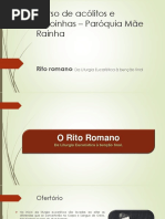 Formação XI - Curso de Acólitos e Coroinhas – Paróquia Mãe Rainha