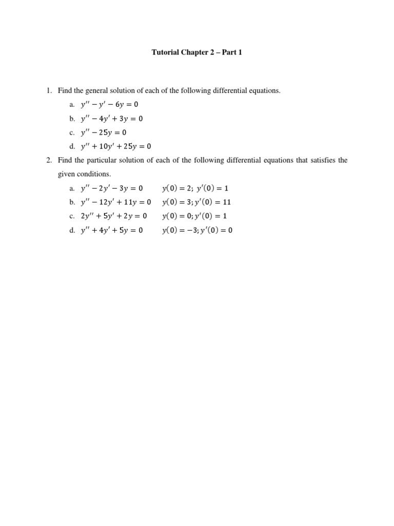 Differential Equations Solutions Guide | PDF | Teaching Methods & Materials
