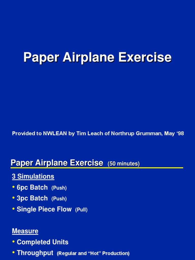 Paper Airplane Simulation Exercise | PDF | Airplane | Simulation
